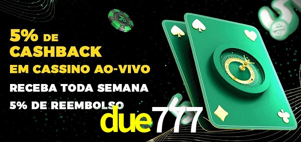 Promoções do cassino ao Vivo due777